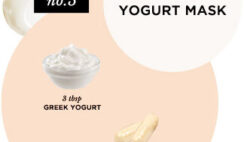 5 recetas de mascarillas faciales de yogur para una piel radiante